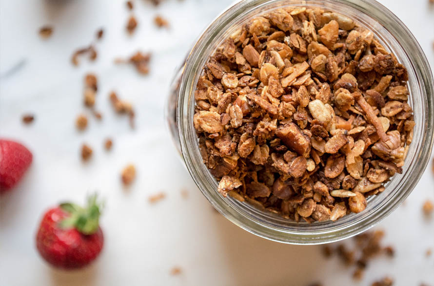 Crunchy Granola with Flax and Sunflower Seeds | Lemons and Basil