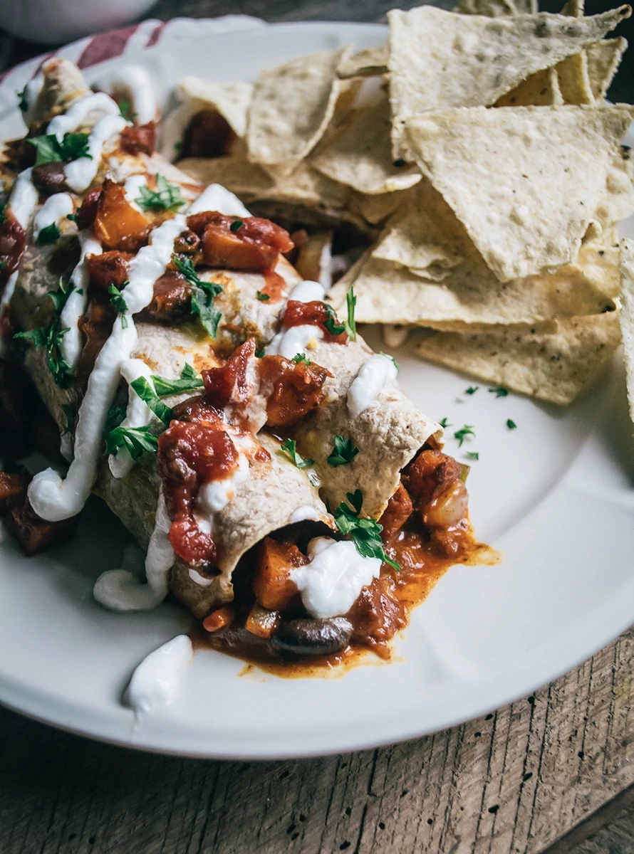 Butternut Squash and Black Bean Enchiladas-28