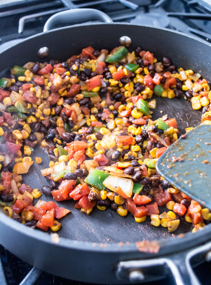 Stuffed Spaghetti Squash Burrito Bowls | Lemons and Basil