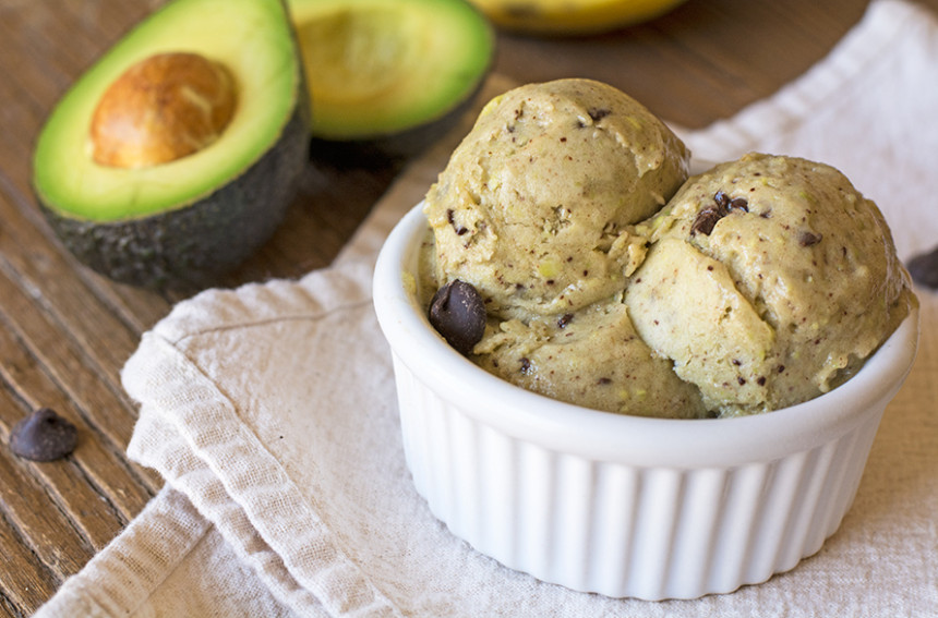 Avocado Mint Chocolate Chip Ice Cream Lemons and Basil
