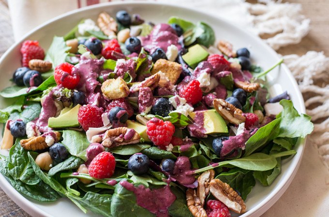 Berry-Salad-with-Blueberry-Balsamic-Vinaigrette