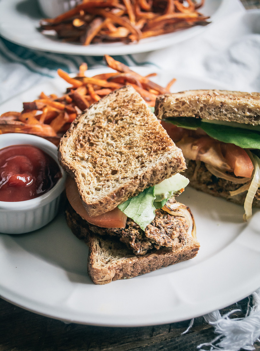 Black Bean and Oat Burgers + Big Announcement! Lemons and Basil