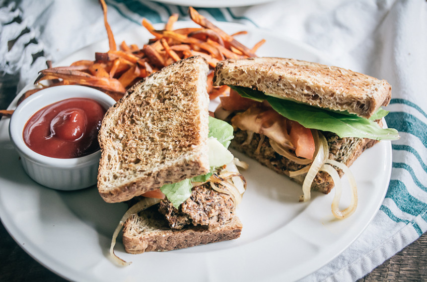 Black Bean and Oat Burgers + Big Announcement! Lemons and Basil