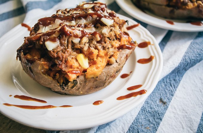 BBQ-Pork-and-Veggie-Stuffed-Sweet-Potato-12