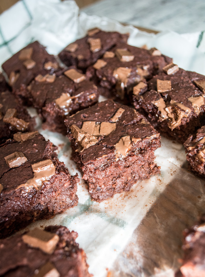 Gooey Black Bean and Beet Brownies Lemons and Basil