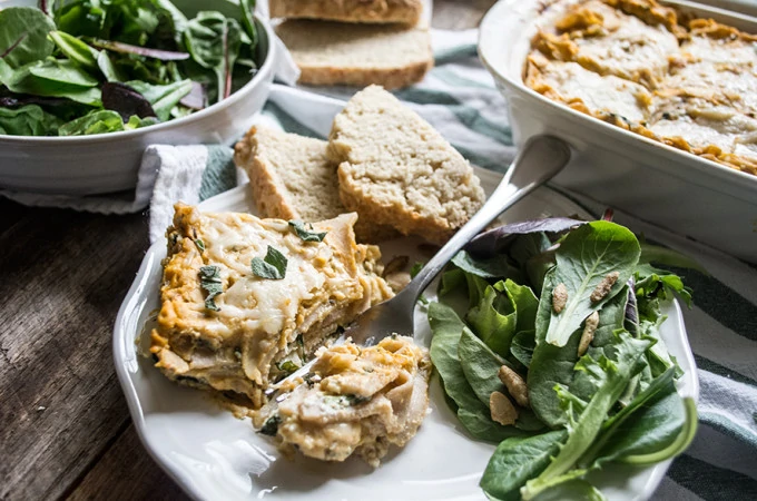 Butternut Squash and Spinach Lasagna | Lemons and Basil