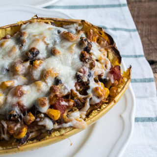 Stuffed Spaghetti Squash Burrito Bowls | Lemons and Basil