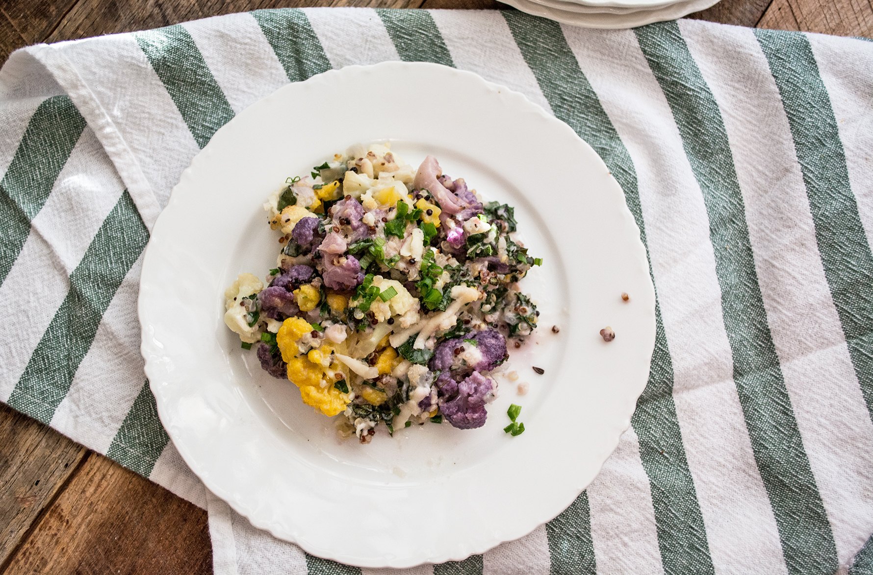 Cauliflower Quinoa and Kale Gratin | Lemons and Basil 