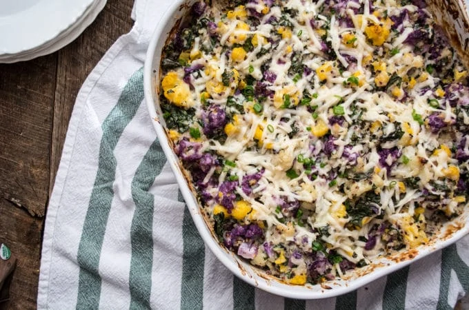 Cauliflower Quinoa and Kale Gratin | Lemons and Basil