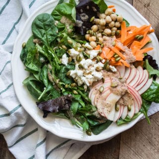 Apple Goat Cheese Salad with Maple Poppyseed Dressing | Lemons and Basil