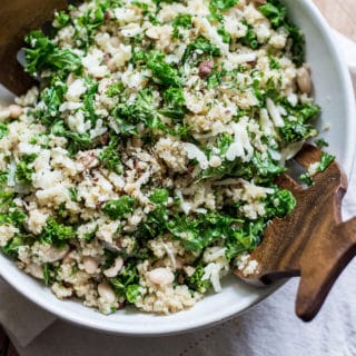 Quinoa White Bean and Kale Salad | Lemons and Basil