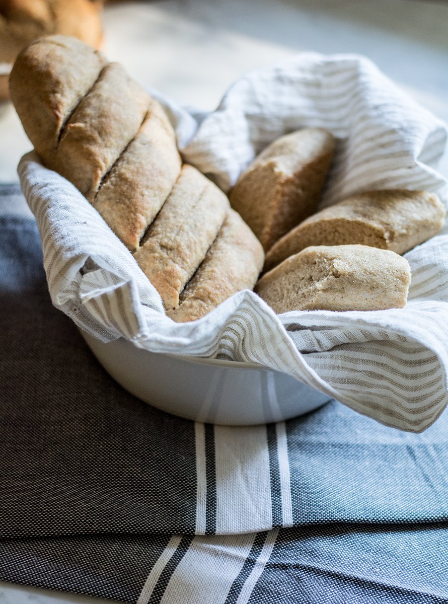 White Whole Wheat French Baguette | Lemons and Basil 