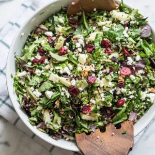 Chopped Apple Quinoa and Pecan Salad | Lemons and Basil
