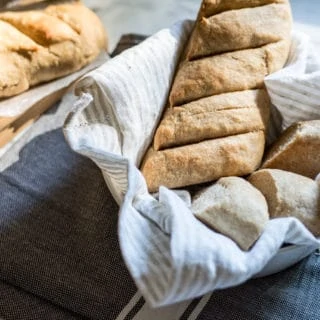 White Whole Wheat French Baguette | Lemons and Basil