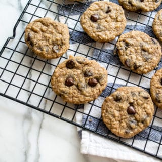 Gluten-Free Peanut Butter Banana and Chocolate Chip Cookies | Lemons and Basil