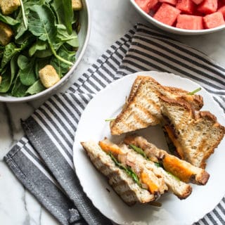 Grilled Veggie Sandwich with Aged Cheddar and Balsamic Reduction | Lemons and Basil