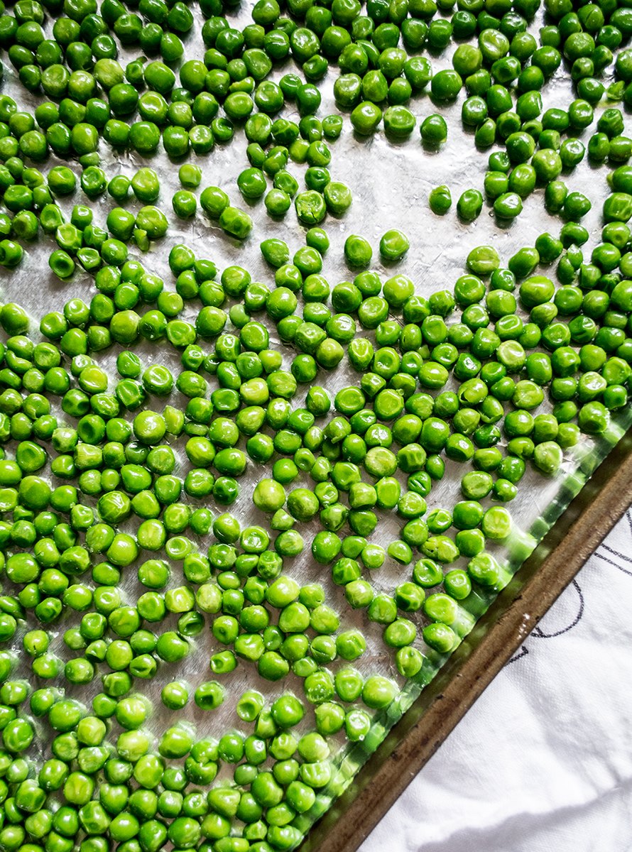 Easy Roasted Salted Green Peas | Lemons and Basil