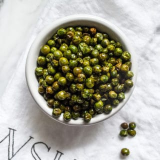 Easy Roasted Salted Green Peas | Lemons and Basil