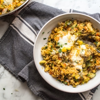 Breakfast Veggie and Egg Cauliflower Rice Bowls | Lemons and Basil
