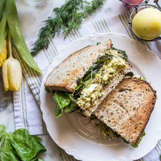 Avocado Egg Salad Sandwich with Sprouts | Lemons and Basil