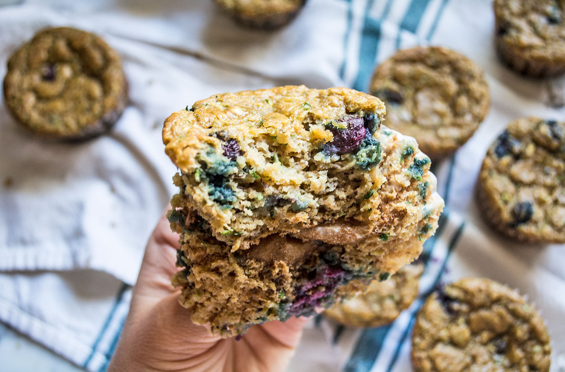 Gluten-Free Blueberry Zucchini Muffins | Lemons and Basil