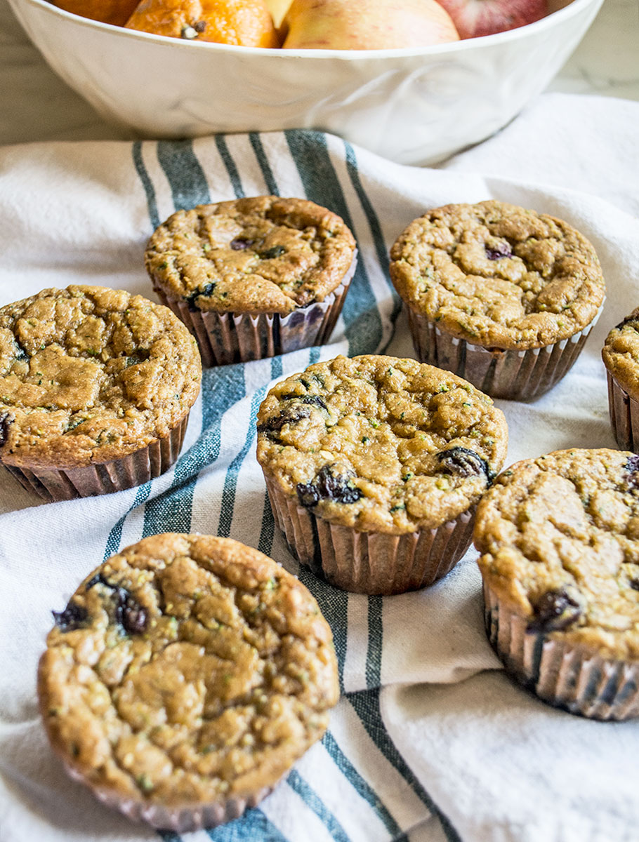 Gluten-Free Blueberry Zucchini Muffins | Lemons and Basil