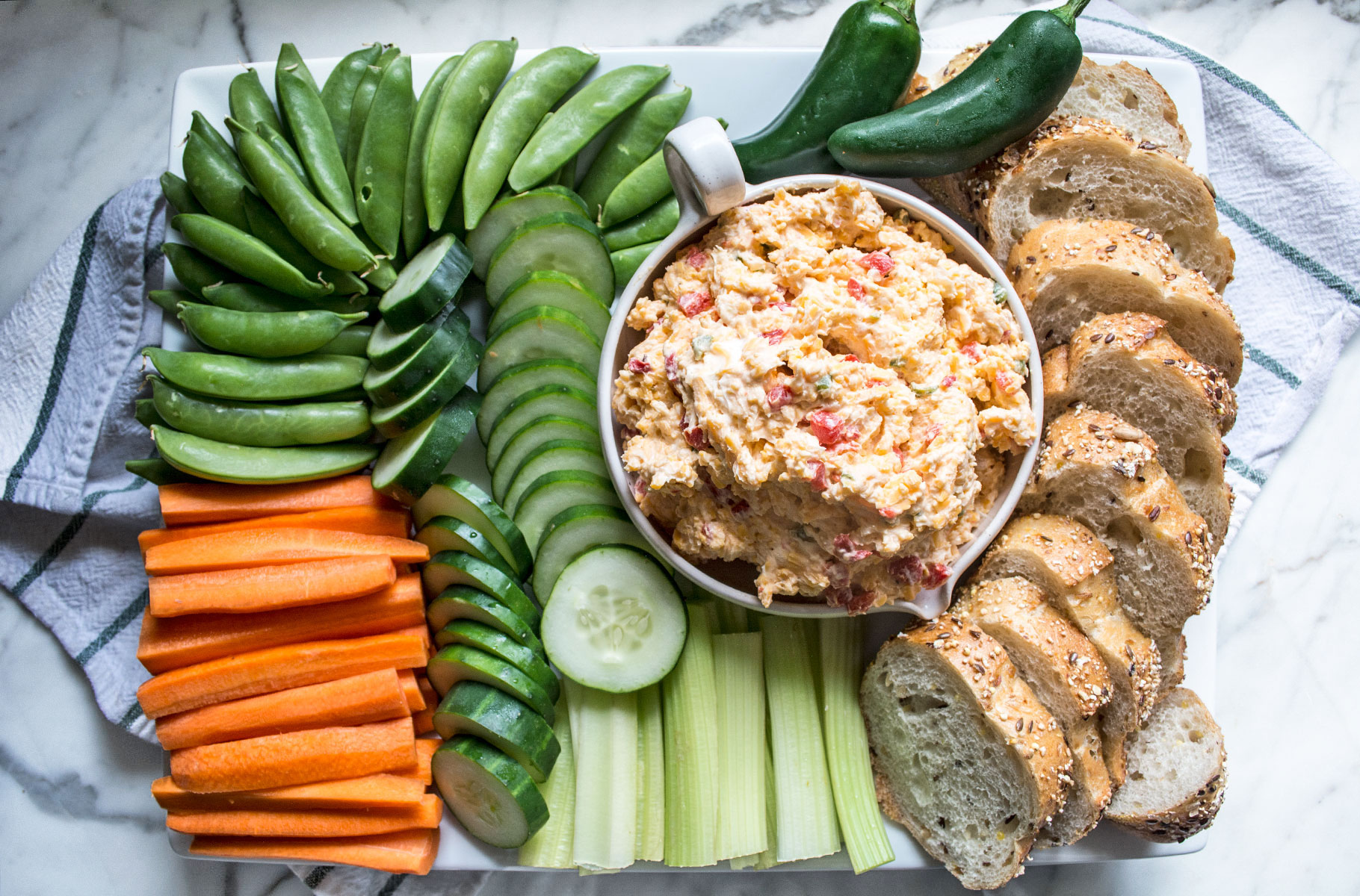 Lightened Up Jalapeño Pimento Cheese | Lemons and Basil