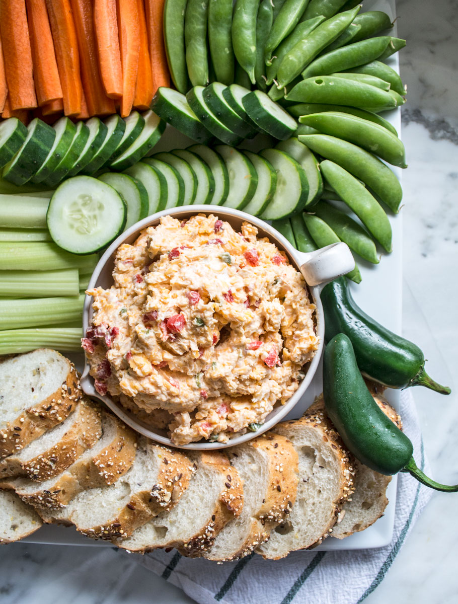 Healthy Jalapeño Pimento Cheese | Lemons and Basil