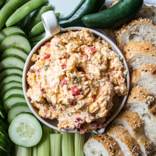 Lightened Up Jalapeño Pimento Cheese | Lemons and Basil