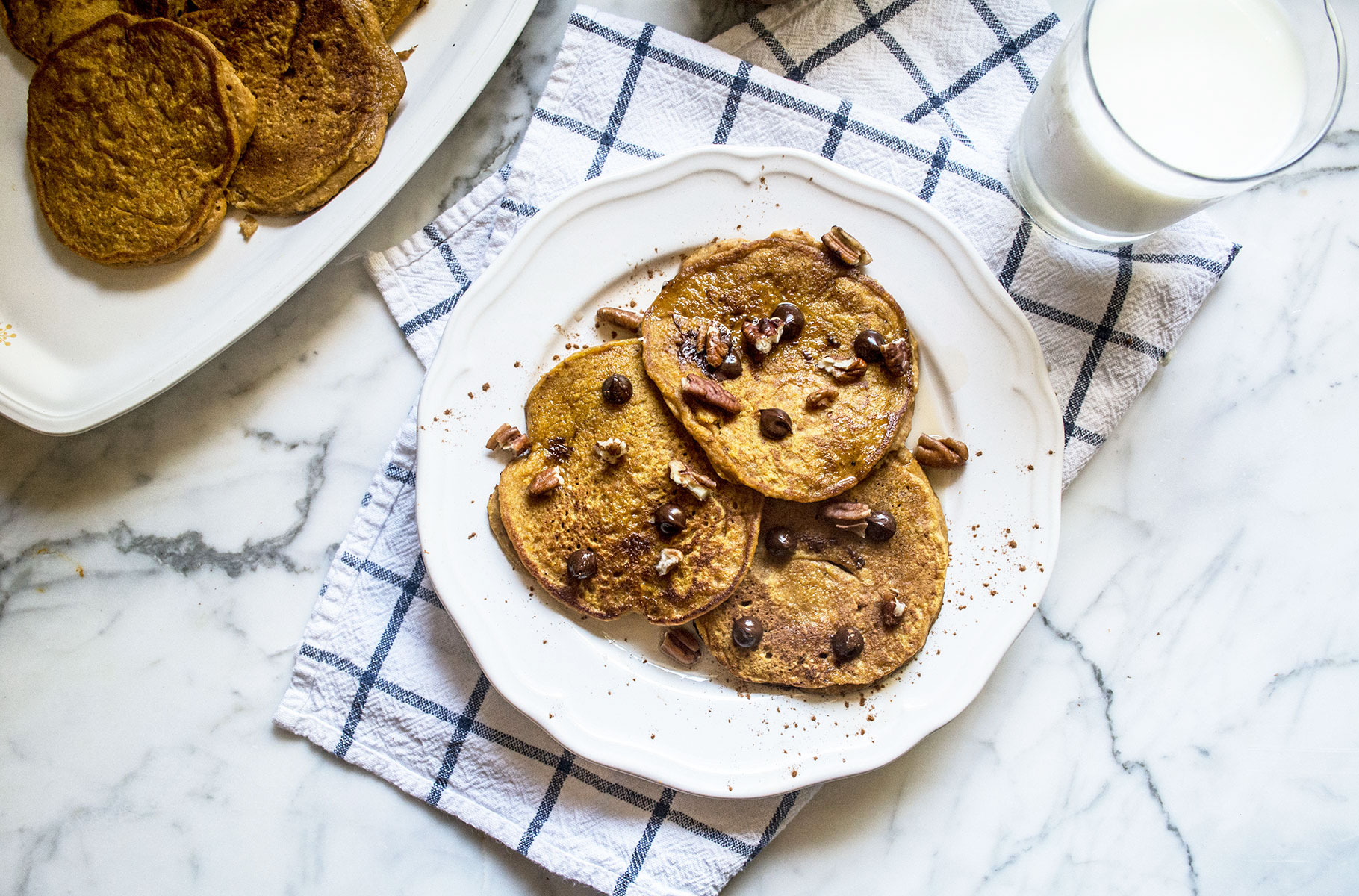 Healthy Pumpkin Oat pancakes + Gluten-Free