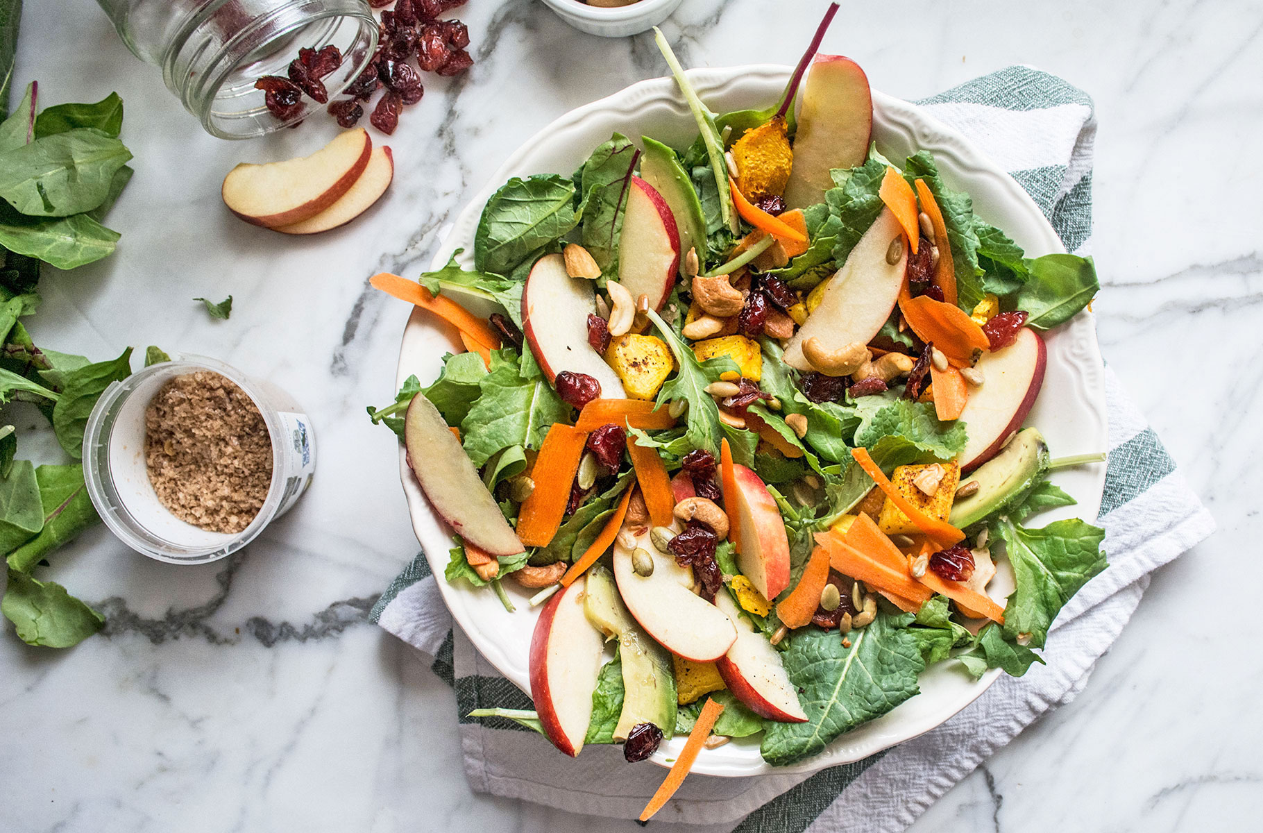 Vegan Butternut Squash and Cashew Salad | Lemons and Basil