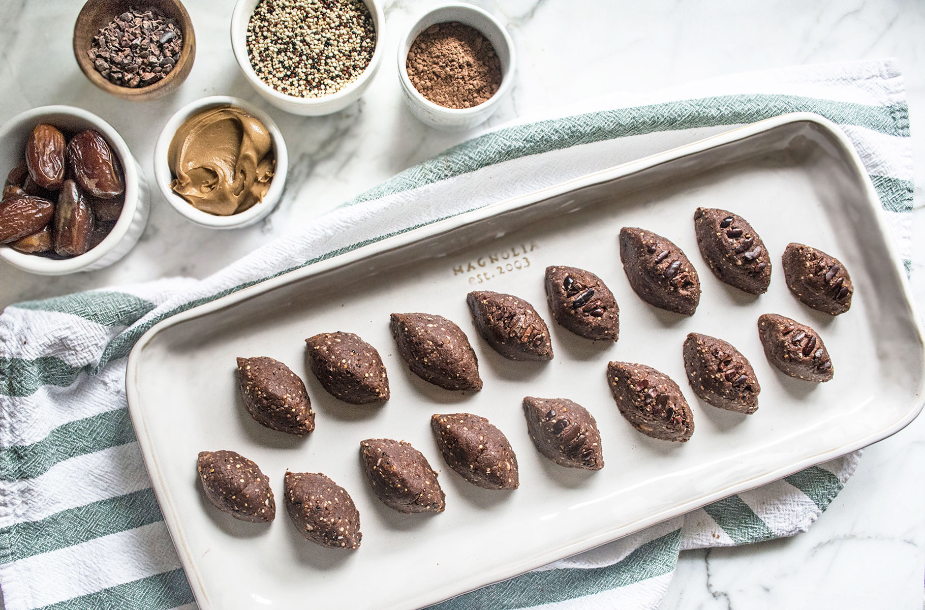 SUPER One-BOWL Chocolate Football Snacks | Lemons and Basil