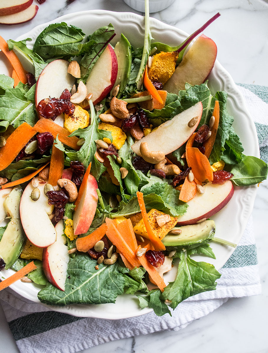 Vegan Butternut Squash and Cashew Salad | Lemons and Basil