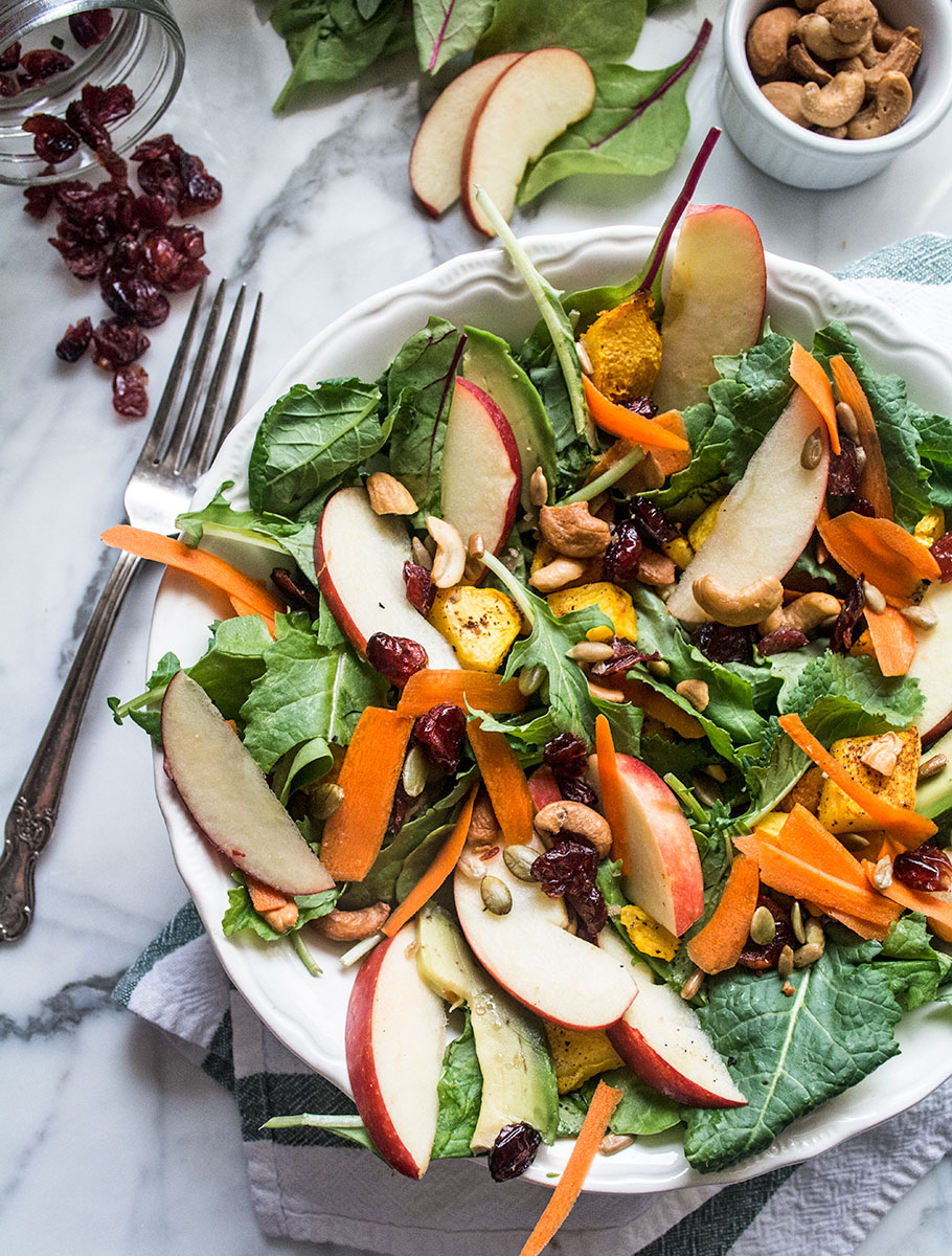 Vegan Butternut Squash and Cashew Salad | Lemons and Basil
