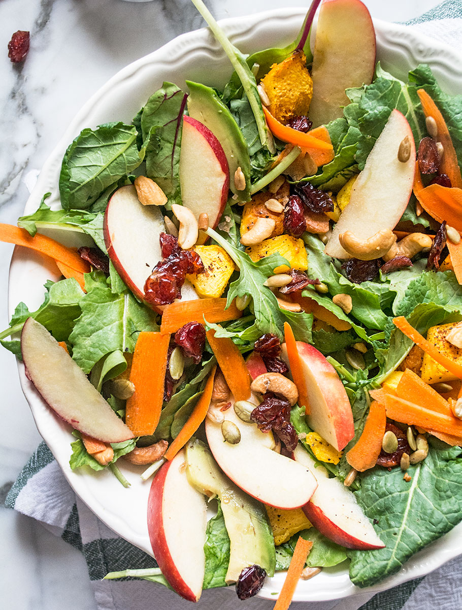 Vegan Butternut Squash and Cashew Salad | Lemons and Basil