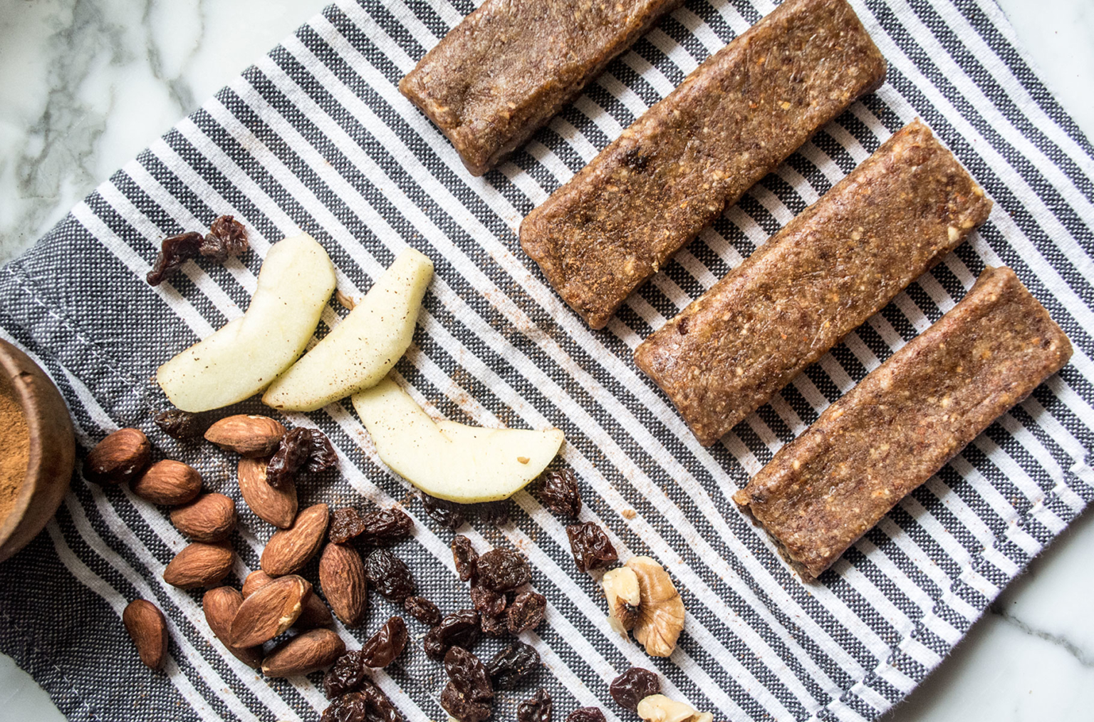 Homemade Apple Pie Lara Bars + VeganGFDF Lemons and Basil