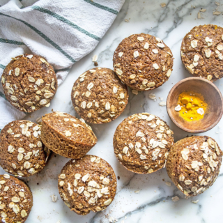 Turmeric Ginger Banana Muffins | Lemons and Basil