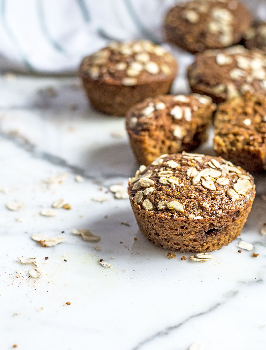 Turmeric Ginger Banana Muffins | Lemons and Basil