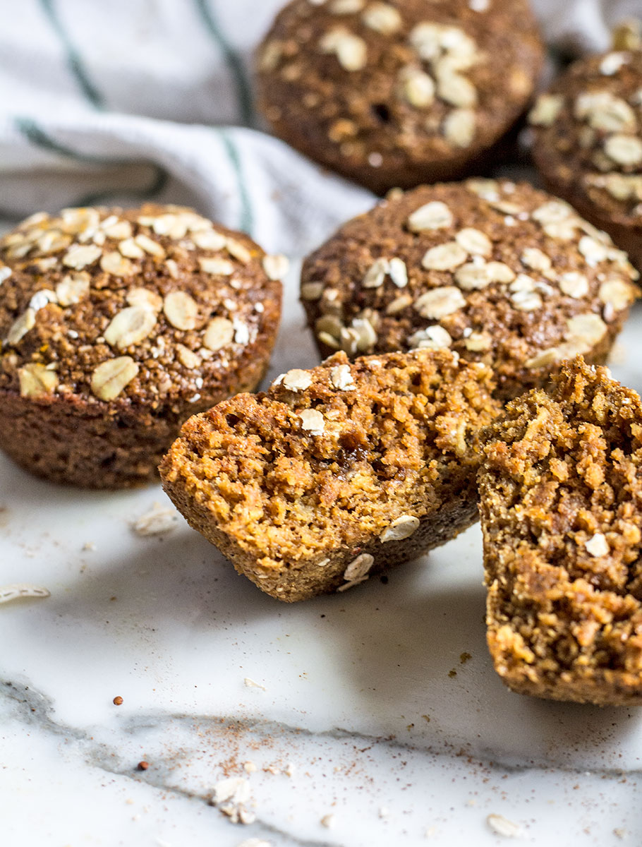 Turmeric Ginger Banana Muffins | Lemons and Basil