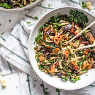 Vegetarian Zucchini Lo Mein | Lemons and Basil