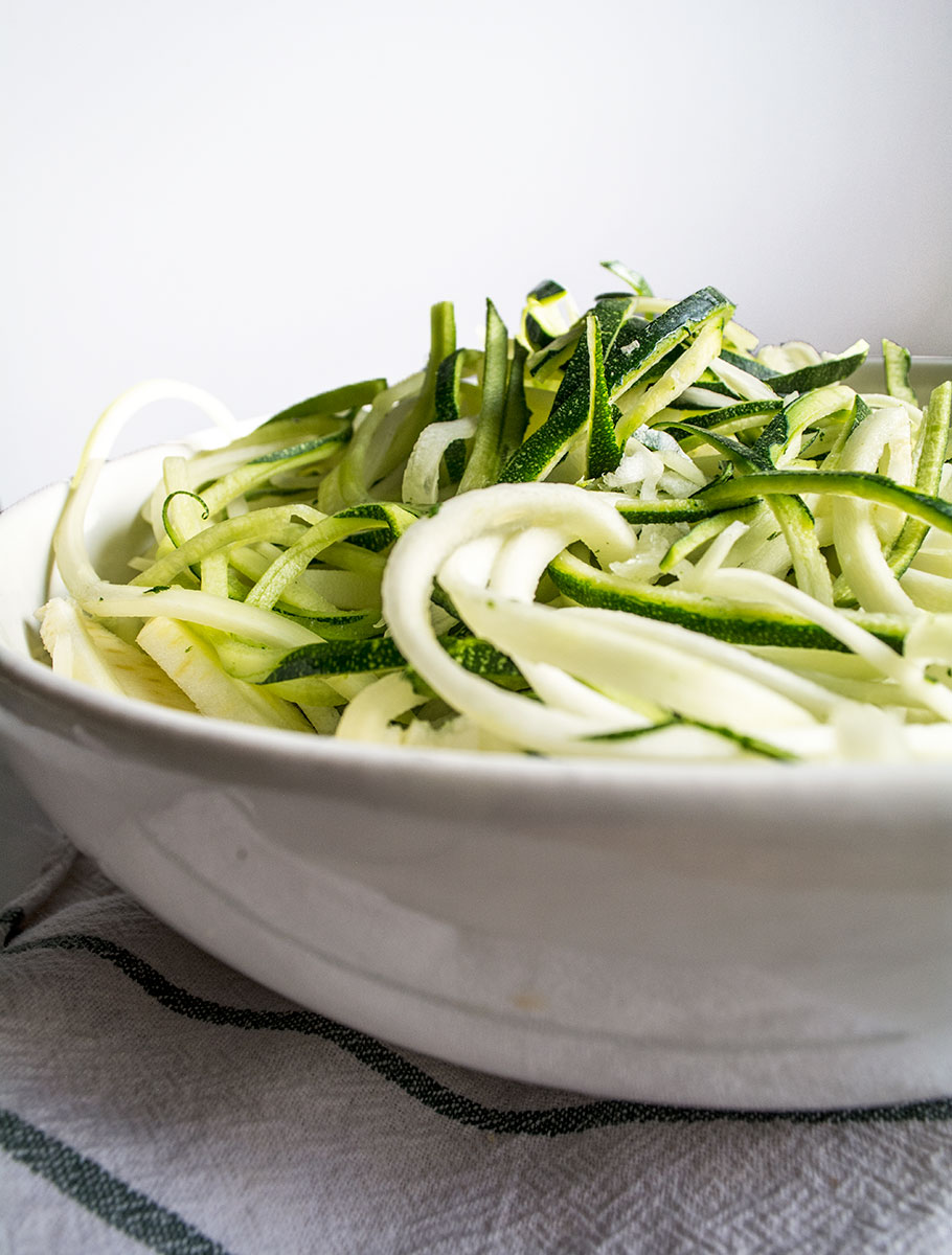 Vegetarian Zucchini Lo Mein | Lemons and Basil