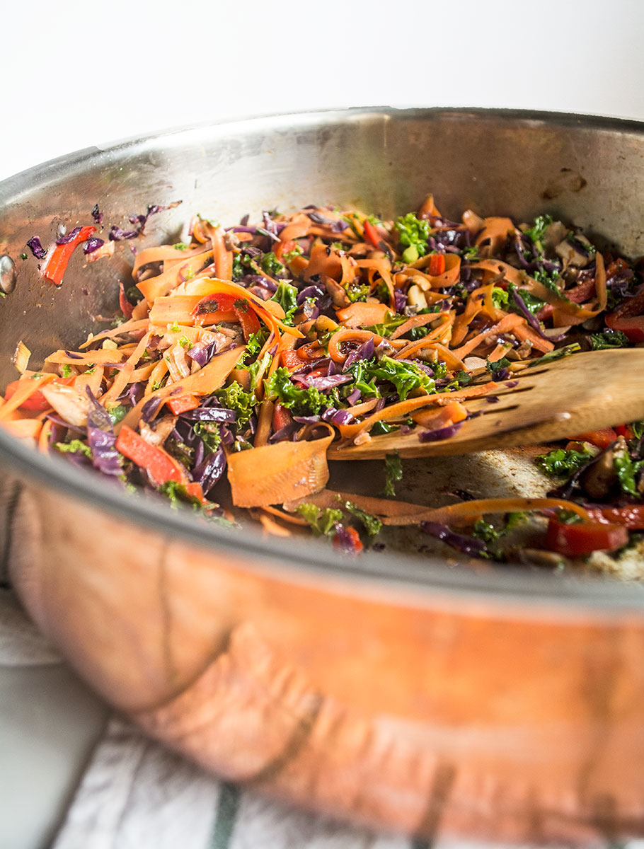 Vegetarian Zucchini Lo Mein | Lemons and Basil