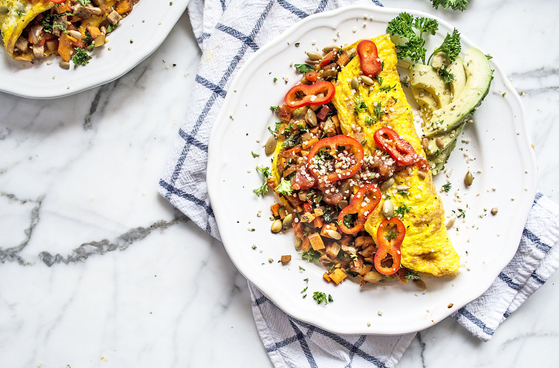 Southwest Veggie Omelet | Lemons and Basil