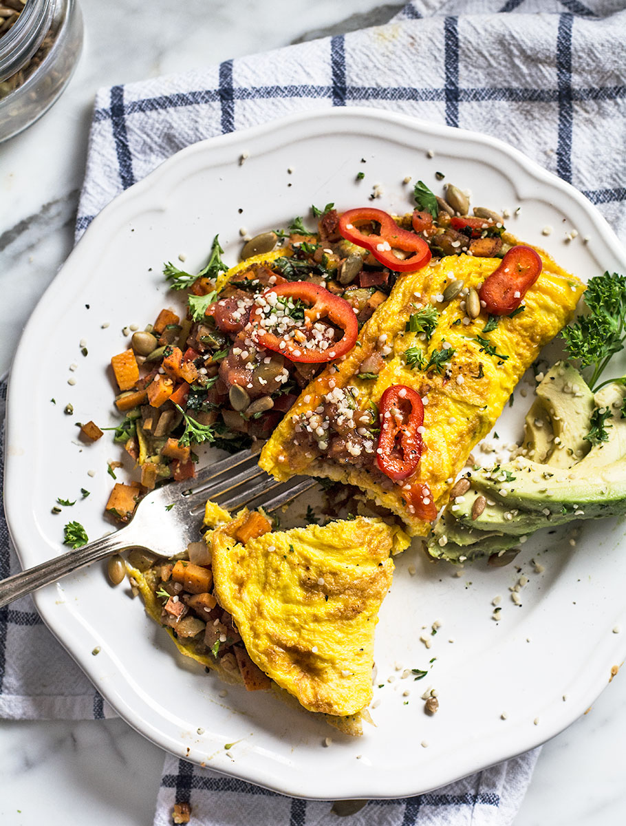 Southwest Veggie Omelet | Lemons and Basil