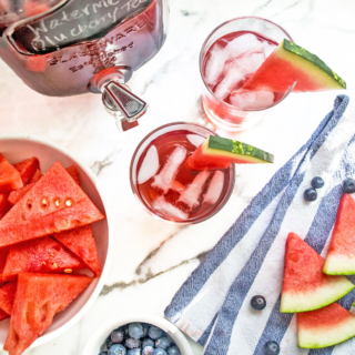 Watermelon Blueberry Sun Tea | Lemons and Basil