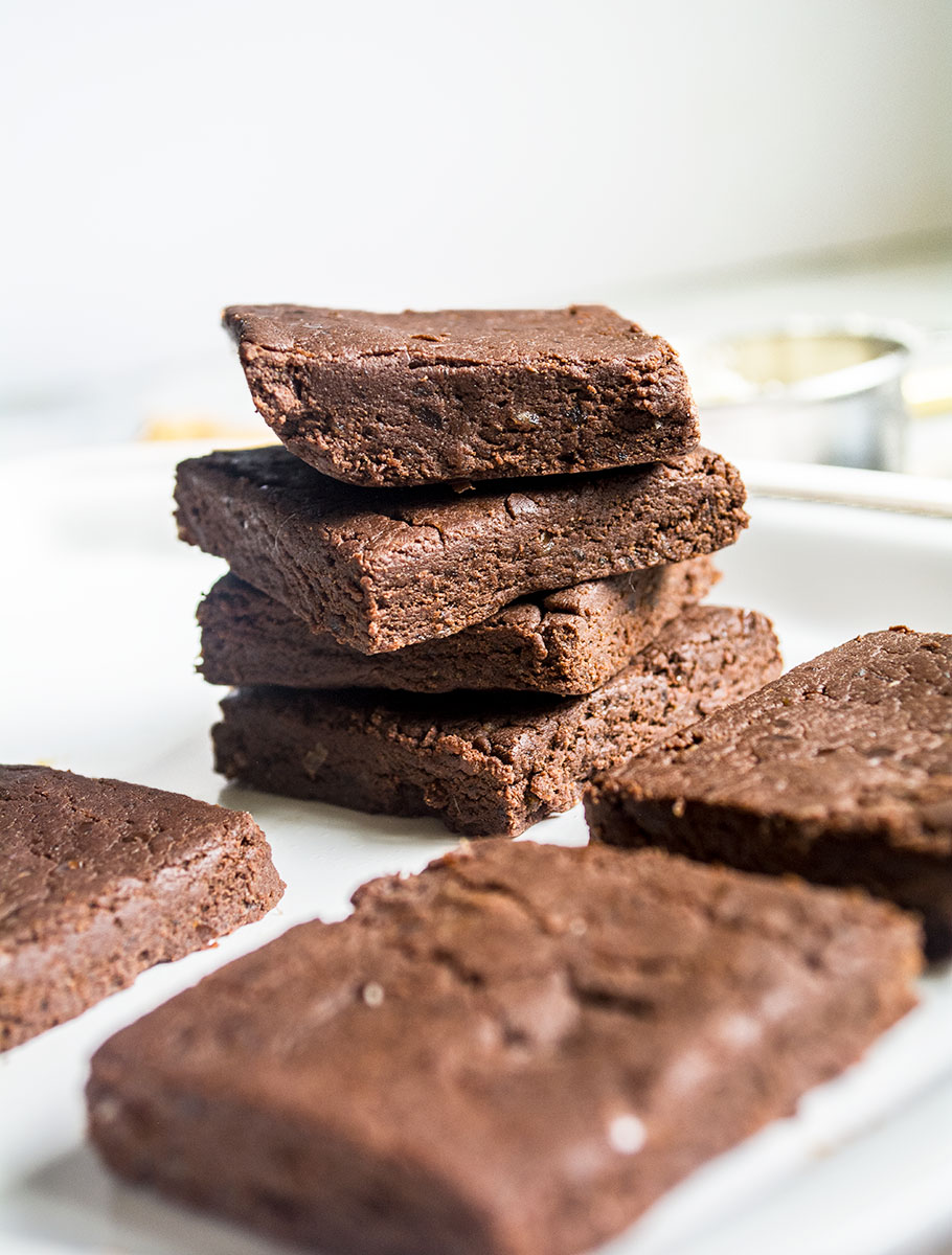 Raw Chocolate Almond Butter Brownies | GF Vegan | Lemons and Basil