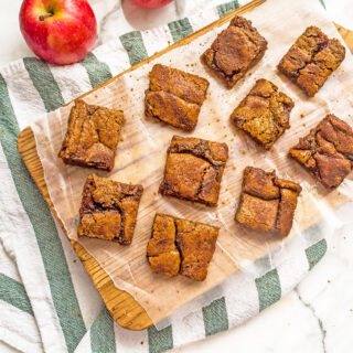 GF Chickpea Caramel Apple Butter Snickerdoodle Bars