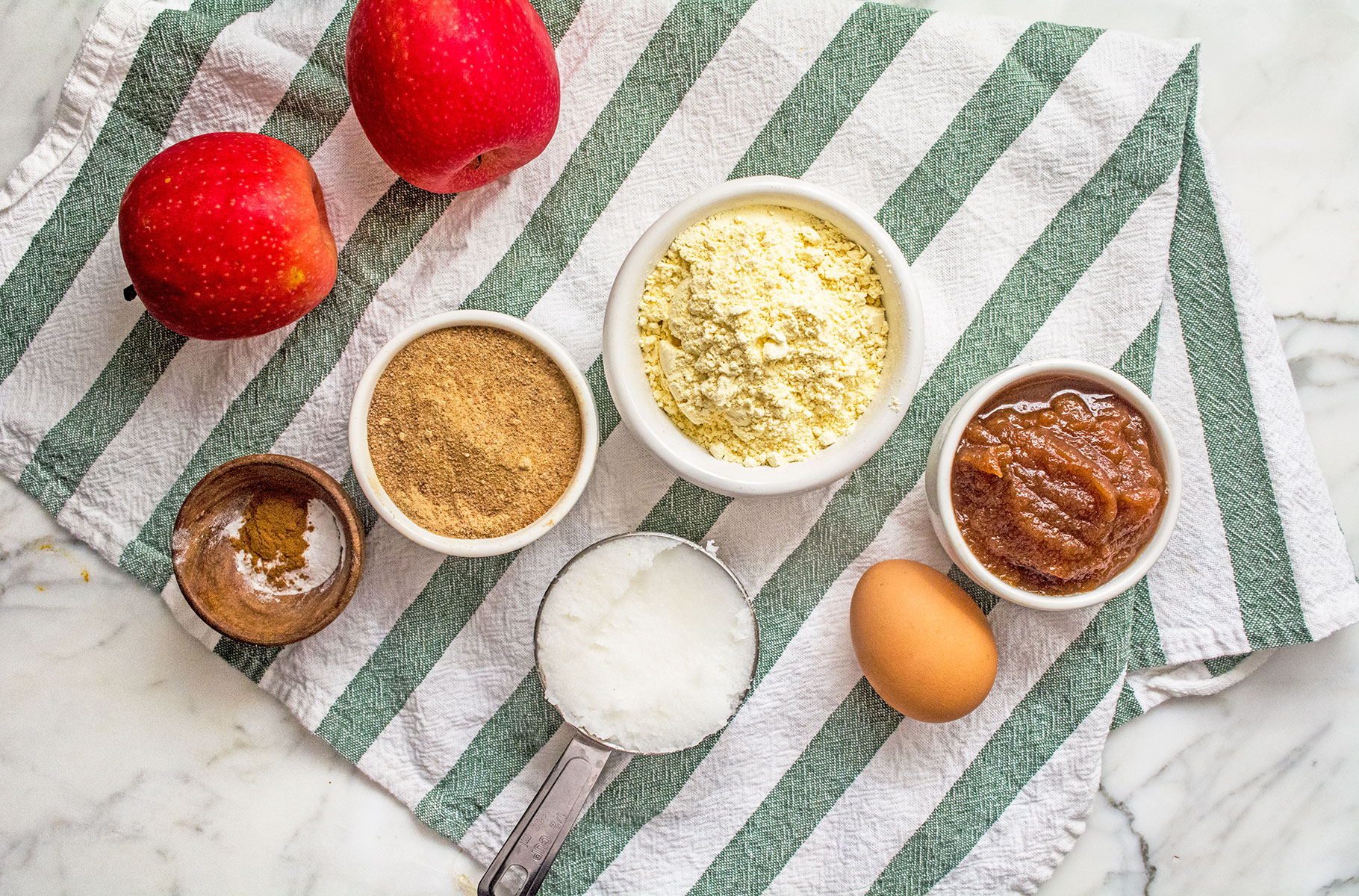 GF Chickpea Caramel Apple Butter Snickerdoodle Bars