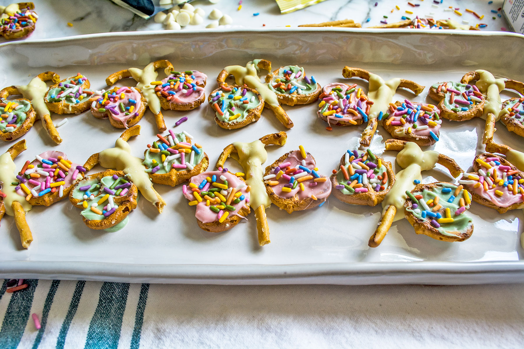 GF Peanut Butter Vanilla Pretzel Butterflies | Lemons and Basil