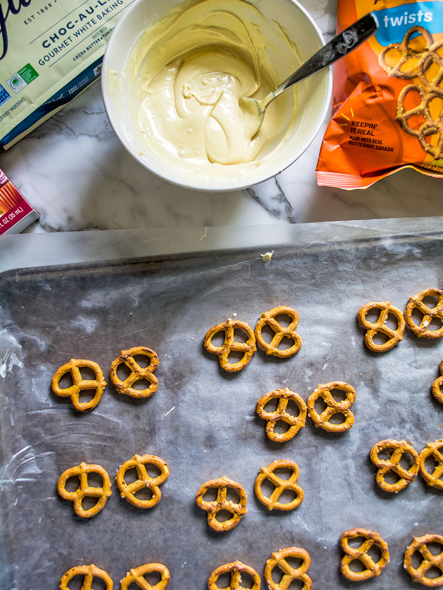 GF Peanut Butter Vanilla Pretzel Butterflies | Lemons and Basil